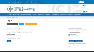 Log in - European Cluster Collaboration Platform
