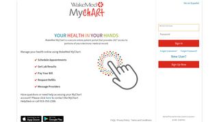 MyChart - Login Page - WakeMed