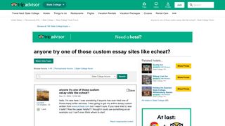 anyone try one of those custom essay sites like echeat? - State ...