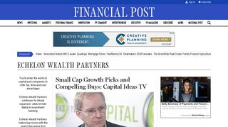 Echelon Wealth Partners News, Articles & Images | Financial Post