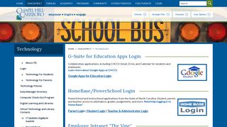 Technology / Login - Chapel Hill-Carrboro City Schools
