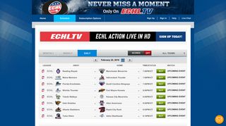 ECHL TV Schedule | Watch ECHL Games Live Online