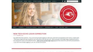 New Tech ECHO Login Correction | Goshen Middle School