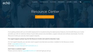 Echo360 Customer Support Portal | Login