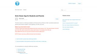 Echo Viewer App for Students and Parents – Echo Help Center