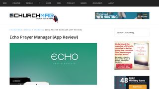 Echo Prayer Manager [App Review] - ChurchMag
