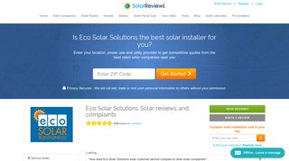 Eco Solar Solutions solar reviews, complaints, address & solar panels ...