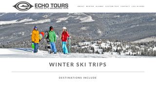 Echo Tours College Winter Ski Trips