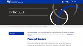 Echo360 | Information Technology Services - University of Kentucky