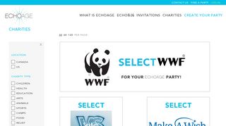 Charities Working with ECHOage Party Donations