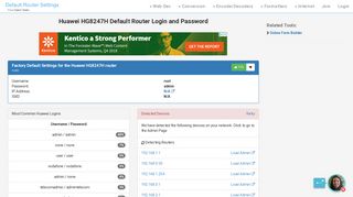 Huawei HG8247H Default Router Login and Password - Clean CSS