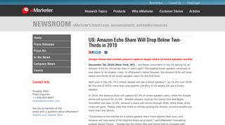 US: Amazon Echo Share Will Drop Below Two-Thirds in 2019 ...