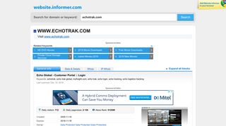 echotrak.com at WI. Echo Global - Customer Portal :: Login