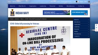 ECHS: Online bill processing for Veterans | Indian Navy