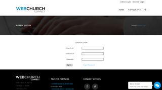 Admin Login - Web Church Connect