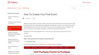 How To Create Your First Event – Pushpay Help Center