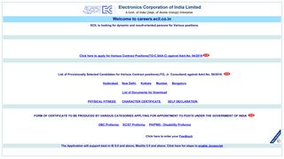 Apply for Various Contract Positions in ECIL