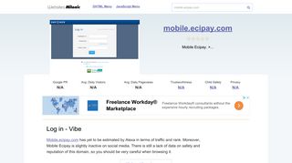 Mobile.ecipay.com website. Log in - Vibe.