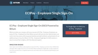 ECIPay - Employee Single Sign On (SSO) - SAML - LDAP - Bitium