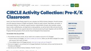 CIRCLE Activity Collection: Pre-K/K Classroom – CLI Engage Public