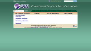 oec: Early Childhood Information System (ECIS) - CT.gov