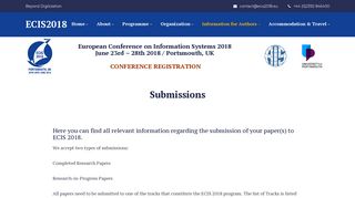 Submissions – ECIS2018