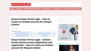 Kenya eCitizen Portal Login: How to create an eCitizen account