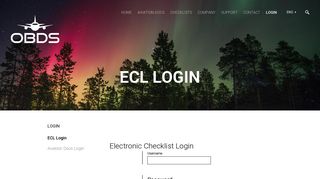 ECL Login — OBDS (Onboard Data Services)