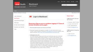 Home page | Blackboard Login & Support | UTMB Health