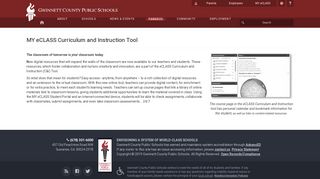 MY eCLASS Curriculum and Instruction Tool | GCPS