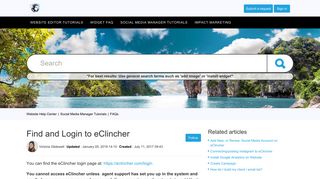 Find and Login to eClincher – Website Help Center