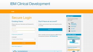 Secure Login - IBM Clinical Development