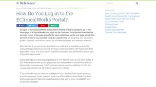How Do You Log in to the EClinicalWorks Portal? | Reference.com
