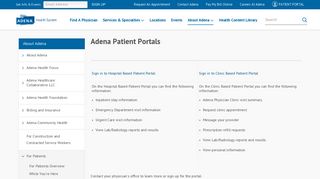 Patient Portal - Adena Health System