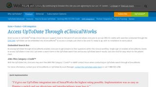 Access UpToDate Through eClinicalWorks | UpToDate