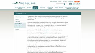 Patient Portal | Adirondack Health