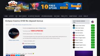 Eclipse Casino $100 No deposit bonus - 31.03.2017