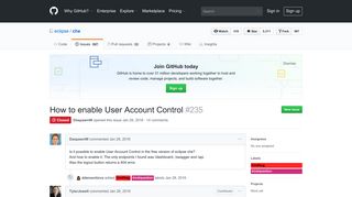 How to enable User Account Control · Issue #235 · eclipse/che · GitHub