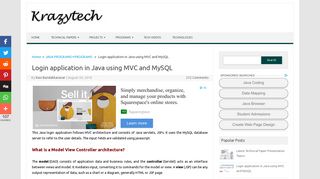 Login application in Java using MVC and MySQL - Krazytech