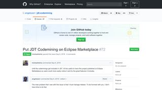 Put JDT Codemining on Eclipse Marketplace · Issue #72 · angelozerr ...