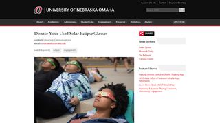 Donate Your Used Solar Eclipse Glasses | News | University of ...