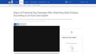 Signs of Potential Eye Damage After Watching Solar Eclipse ...