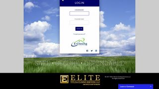 E Closing Login - Elite Title and Closing Services LLC
