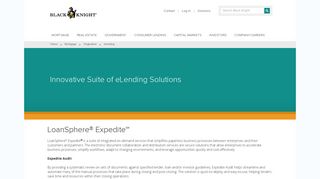 Innovative Suite of eLending Solutions - Black Knight, Inc.