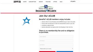 Join Our eCLUB - Broadway Across America eCLUB