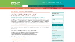 ECMC - Default repayment plan