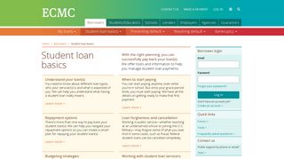 ECMC - Student loan basics