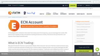 ECN Account | ForexTime (FXTM)