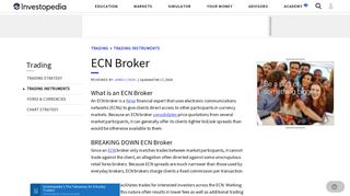 ECN Broker - Investopedia
