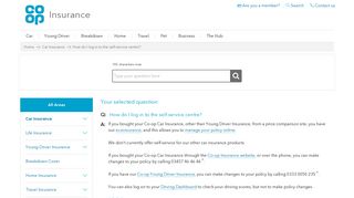 How do I log in to the self-service centre? - Co-Op Insurance